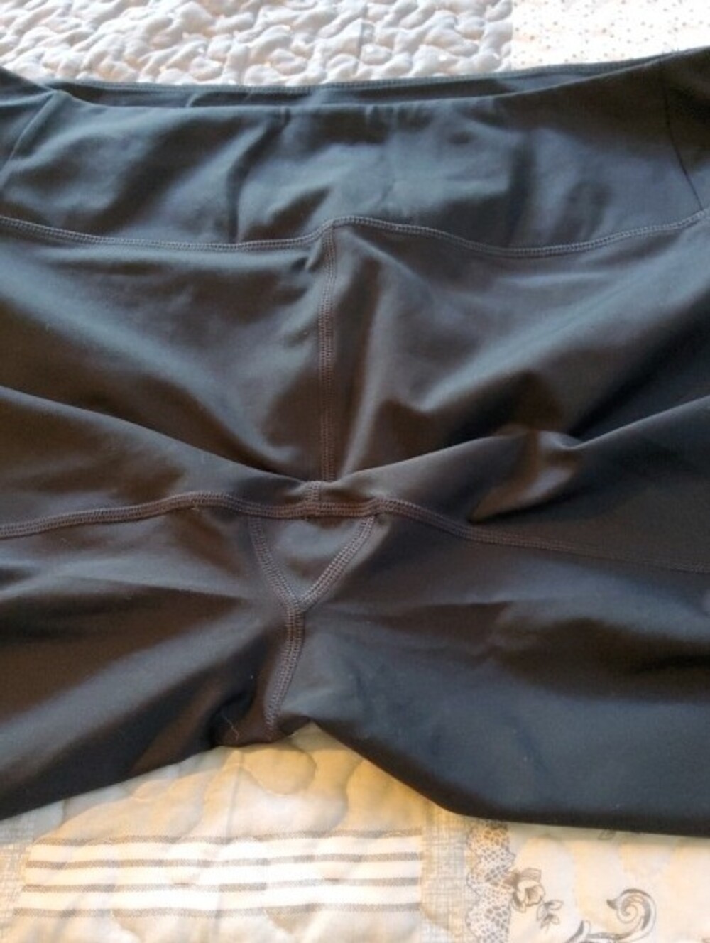 girlfriend collective Black High-Waist Bike Shorts - Picture 5 of 7